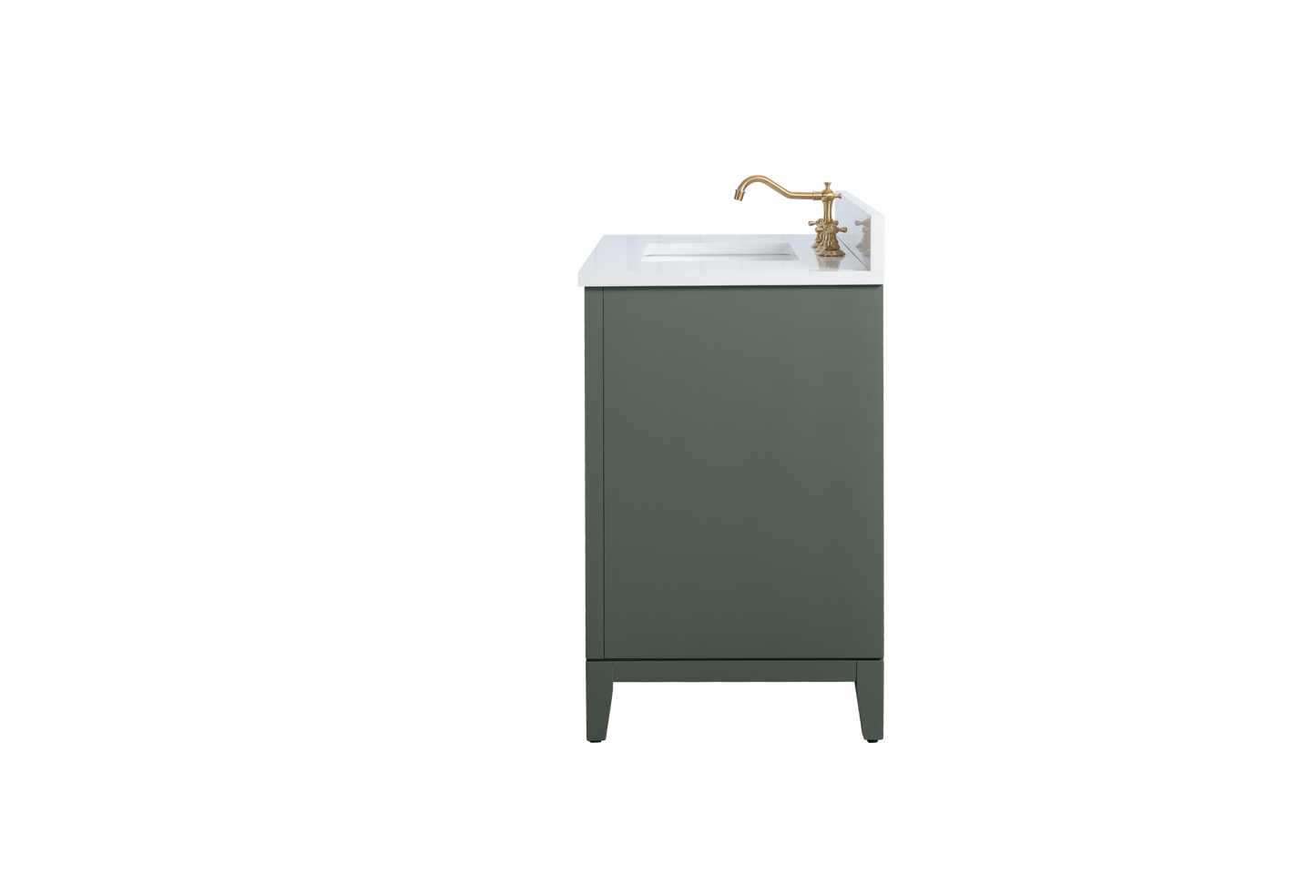 36 Inch Single Sink Bathroom Vanity in Vintage Green with Marble Countertop - Vanity Art VA8036-VG