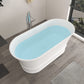 Freestanding Solid Surface Resin Matte Bathtub 67 Inch x 31.5 Inch - Vanity Art VA6919-ML