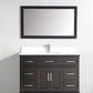 48 Inch Single Sink Bathroom Vanity in Espresso with White Marble Countertop - Vanity Art VA1048E