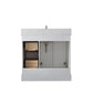 36 Inch Single Sink Bathroom Vanity in White with Marble Countertop & Backsplash - Vanity Art VA5036-W