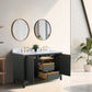 54 Inch Double Sink Bathroom Vanity in Vintage Green with Marble Countertop - Vanity Art VA8054-DVG