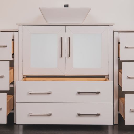 72 Inch Double Sink Bathroom Vanity in White with Marble Countertop - Vanity Art VA3130-72W