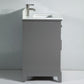 60 Inch Single Sink Bathroom Vanity in Gray with White Marble Countertop - Vanity Art VA1060SG