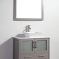 36 Inch Single Sink Bathroom Vanity in Gray with Marble Countertop - Vanity Art VA3136G