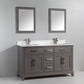 72 Inch Single Sink Bathroom Vanity in Gray with White Marble Countertop - Vanity Art VA1072DG