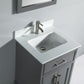 30 Inch Single Sink Bathroom Vanity in Gray with White Marble Countertop - Vanity Art VA1030G