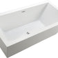 67 Inch Freestanding White Acrylic Bathtub with Overflow And Pop-Up Drain - Vanity Art VA6814-L-PC