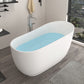 Freestanding Solid Surface Resin Matte Bathtub 59 Inch x 29.5 Inch - Vanity Art VA6911-MS