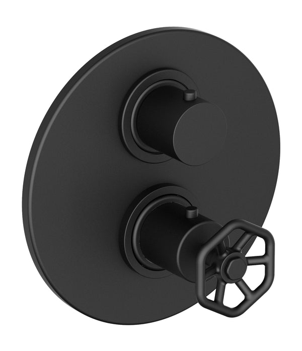 LaToscana 77BL690 LUCIA Thermostatic Shower Set TRIM in Matte Black