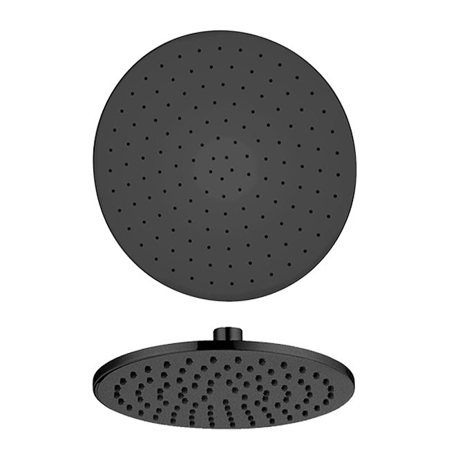 LaToscana 78BL75912 ELBA 12" Solid Brass Round Shower Head in Matte Black