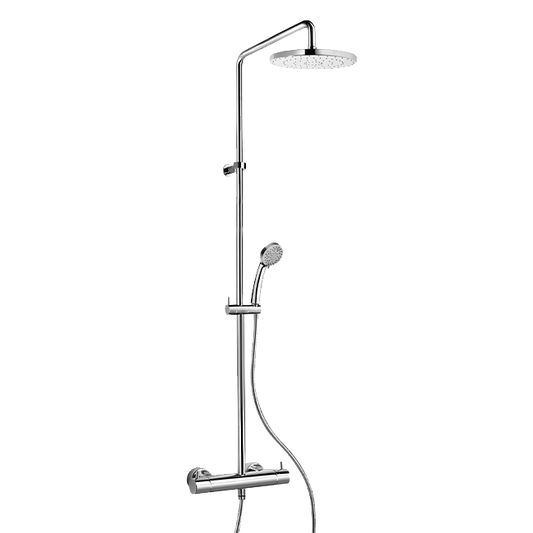 LaToscana 78CR689 ELBA Brass Shower Column with Thermostatic Mixer in Polished Chrome