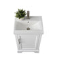 20 Inch Single Sink Bathroom Vanity in White with Ceramic Sink and Countertop - Vanity Art VA5020-W