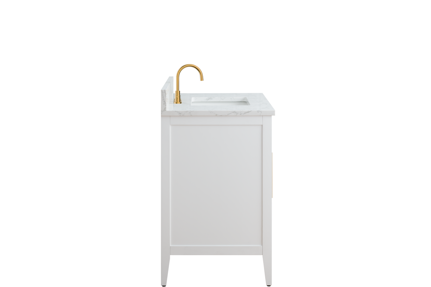 36 Inch Single Sink Bathroom Vanity in White with Marble Countertop - Vanity Art VA9036-W