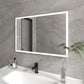 Rectangular 36 Inch x 27.5 Inch LED Bathroom Mirror with Touch Sensor - Vanity Art VA3D-36