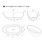 Freestanding Oval-Shaped Stone Resin Bathtub 67 Inch x 33.5 Inch - Vanity Art VA6913-PCL