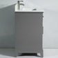 24 Inch Single Sink Bathroom Vanity in Gray with White Marble Countertop - Vanity Art VA1024G