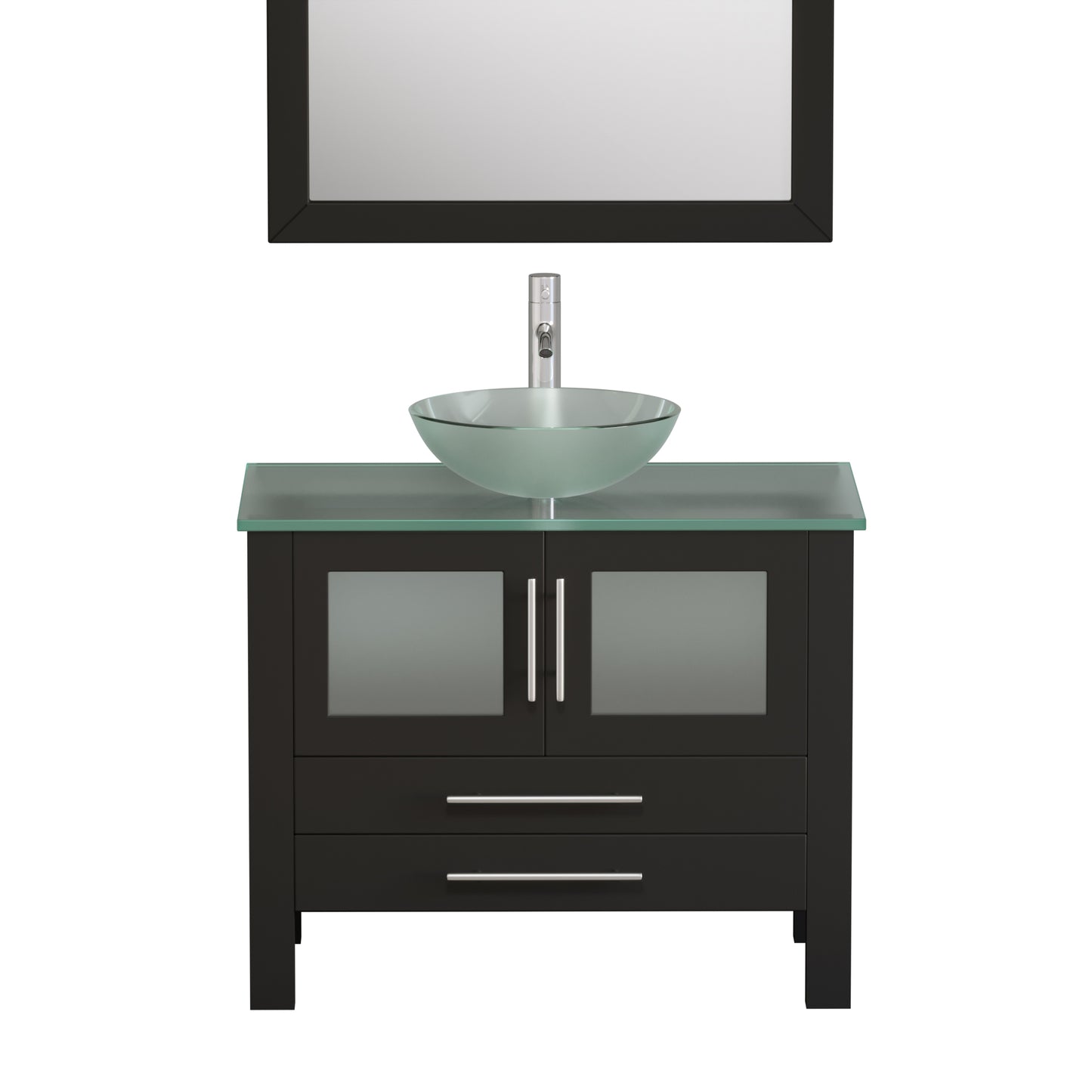 Complete 36" Vanity Set with Polished Chrome Plumbing - 8111-B