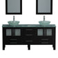 Complete 72" Vanity Set with Polished Chrome Plumbing - 8119bxl