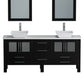 Complete 71" Vanity Set with Polished Chrome Plumbing - 8119XLF-CP