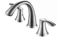 Double Handle 8 Wide-Spread Faucet Brushed Nickel - Popup Included (RA-8232BN)