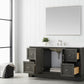 60 Inch Single Sink Bathroom Vanity in Gray with Marble Countertop & Backsplash - Vanity Art VA5060-SSG