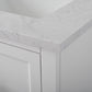 54 Inch Double Sink Bathroom Vanity in White with Marble Countertop & Backsplash - Vanity Art VA5054-W