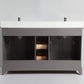 72 Inch Single Sink Bathroom Vanity in Gray with White Marble Countertop - Vanity Art VA1072DG