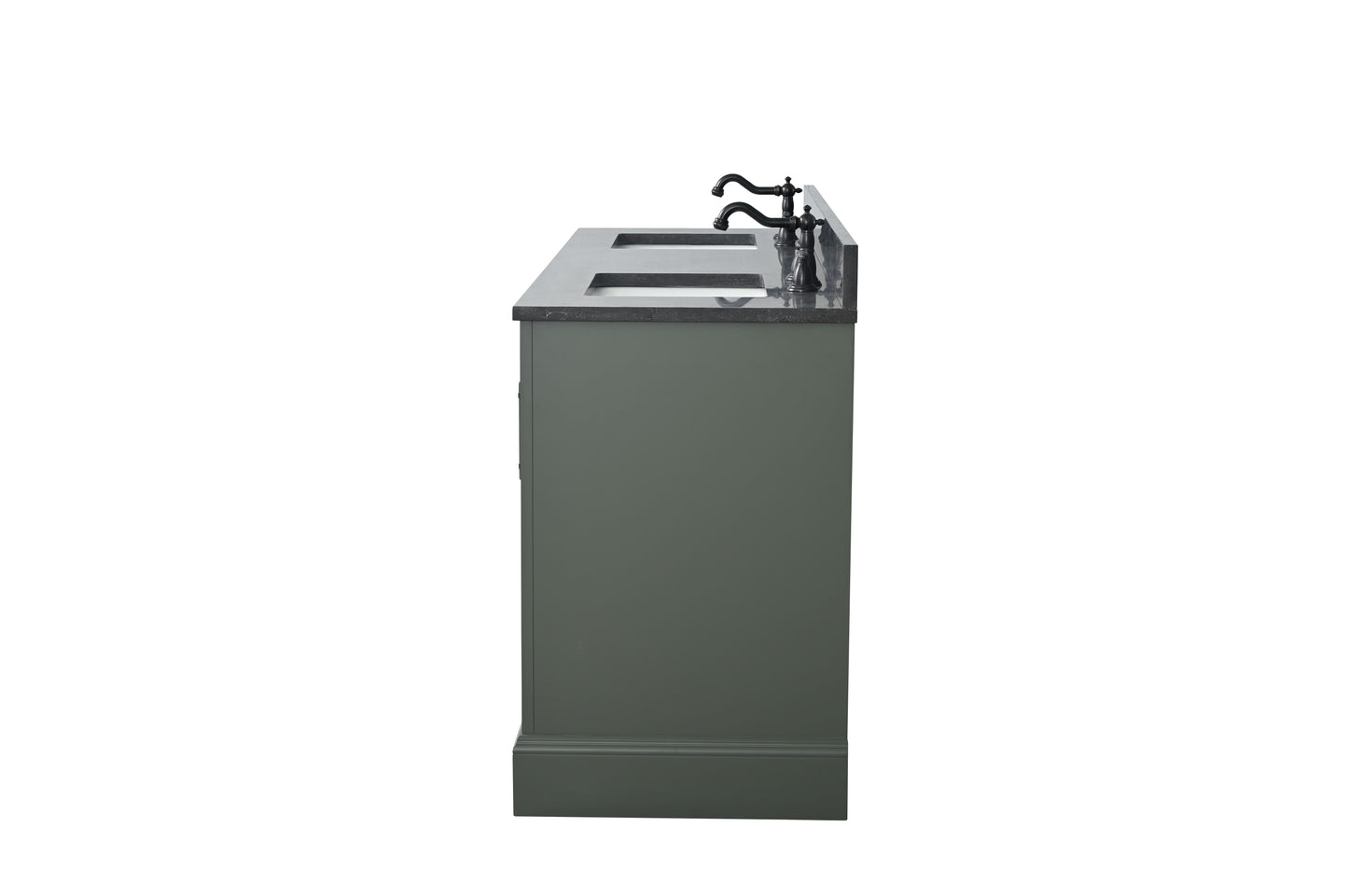 72 Inch Double Sink Bathroom Vanity in Vintage Green with Marble Countertop & Backsplash - Vanity Art VA5072-DVG