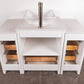 72 Inch Double Sink Bathroom Vanity in White with Marble Countertop - Vanity Art VA3124-72W