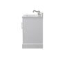 54 Inch Double Sink Bathroom Vanity in White with Marble Countertop & Backsplash - Vanity Art VA5054-W