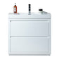 36 Inch Single Sink Bathroom Vanity in White with Resin Top - Vanity Art VA6036WF