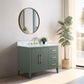 42 Inch Single Sink Bathroom Vanity in Vintage Green with Marble Countertop - Vanity Art VA9042-VG