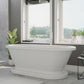 Acrylic Double Ended Pedestal Bathtub with Continuous Rim - ADE60-PED-NH