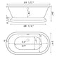 Acrylic Double Ended Pedestal Bathtub with Contiuous Rim and Complete Brushed Nickel Plumbing Package - ADEP60-150-PKG-BN-NH