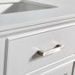 24 Inch Single Sink Bathroom Vanity in White with White Marble Countertop - Vanity Art VA1024W