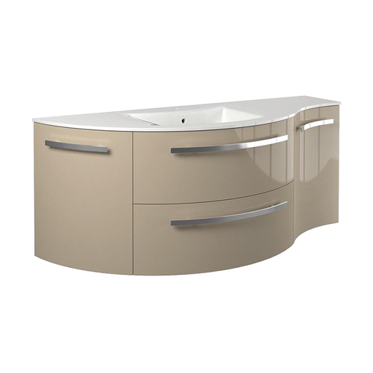 Latoscana Ameno 52" Vanity with Left Round and Right Concave Cabinet in Sand AM52LS