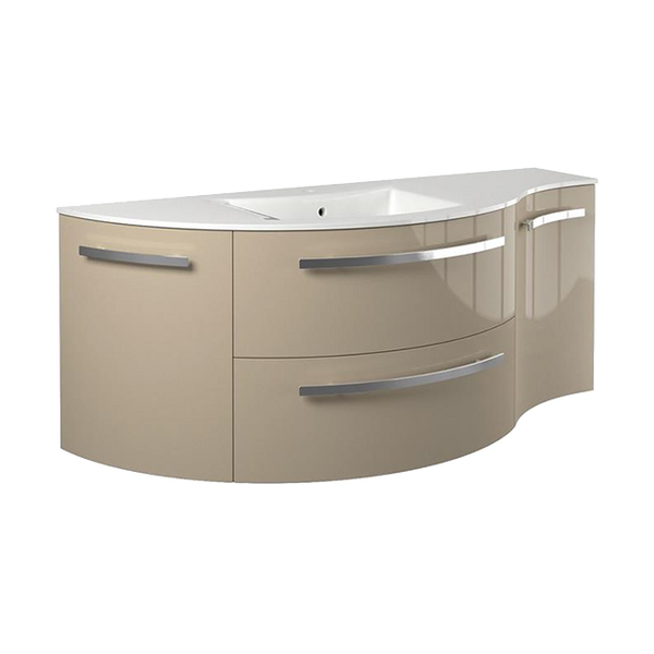 Latoscana Ameno 52 Vanity with Left Round and Right Concave Cabinet in Sand AM52LS