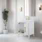 30 Inch Single Sink Bathroom Vanity in White with Ceramic Top - Vanity Art VA9030-W