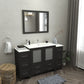 60 Inch Single Sink Bathroom Vanity in Espresso with Ceramic Countertop - Vanity Art VA3036-60E