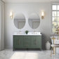 60 Inch Double Sink Bathroom Vanity in Vintage Green with Marble Countertop - Vanity Art VA9060-DVG