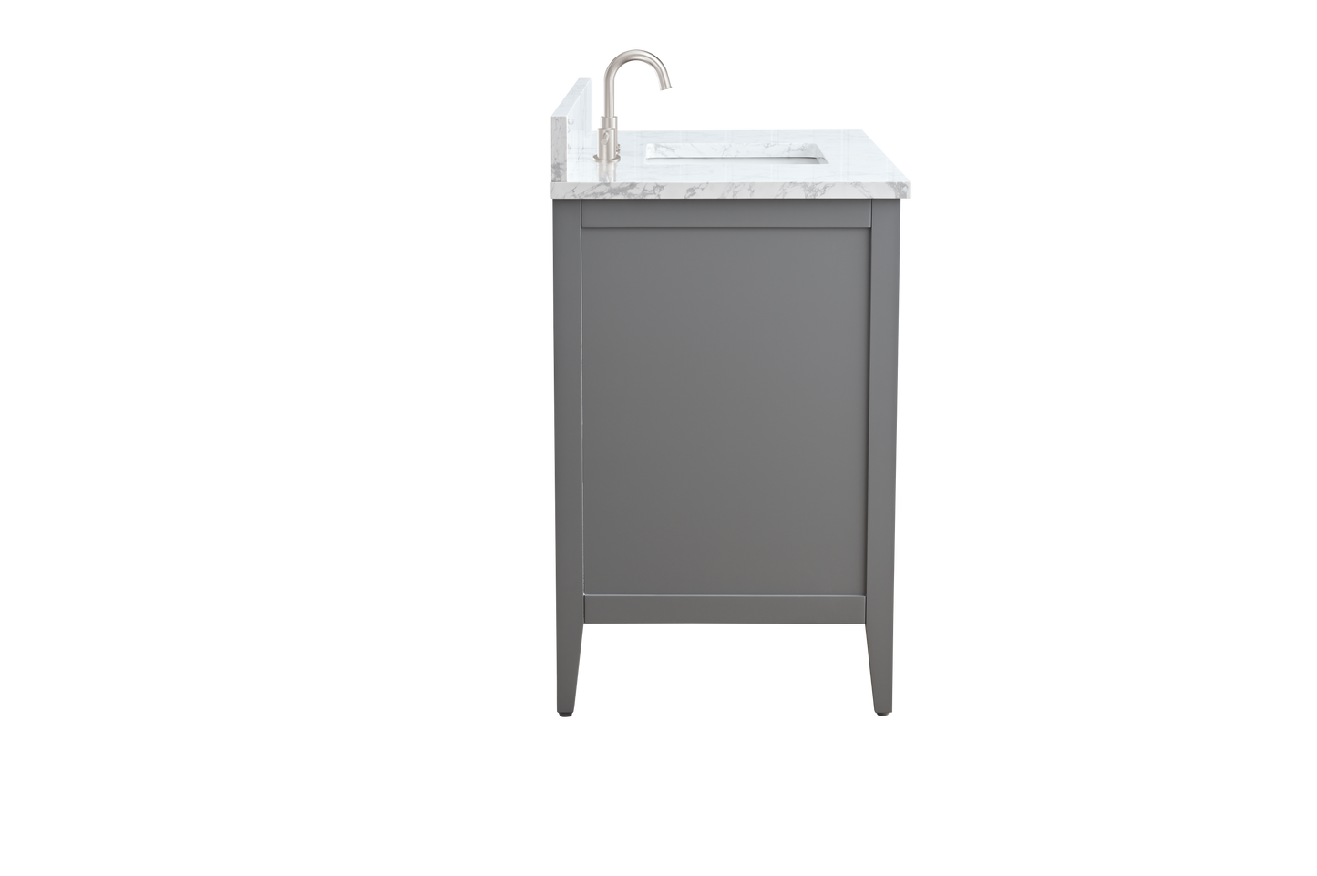 42 Inch Single Sink Bathroom Vanity in Cashmere Gray with Marble Countertop - Vanity Art VA9042-G