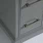 36 Inch Single Sink Bathroom Vanity in Gray with White Marble Countertop - Vanity Art VA1036G