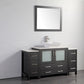 60 Inch Single Sink Bathroom Vanity in Espresso with Marble Countertop - Vanity Art VA3136-60E