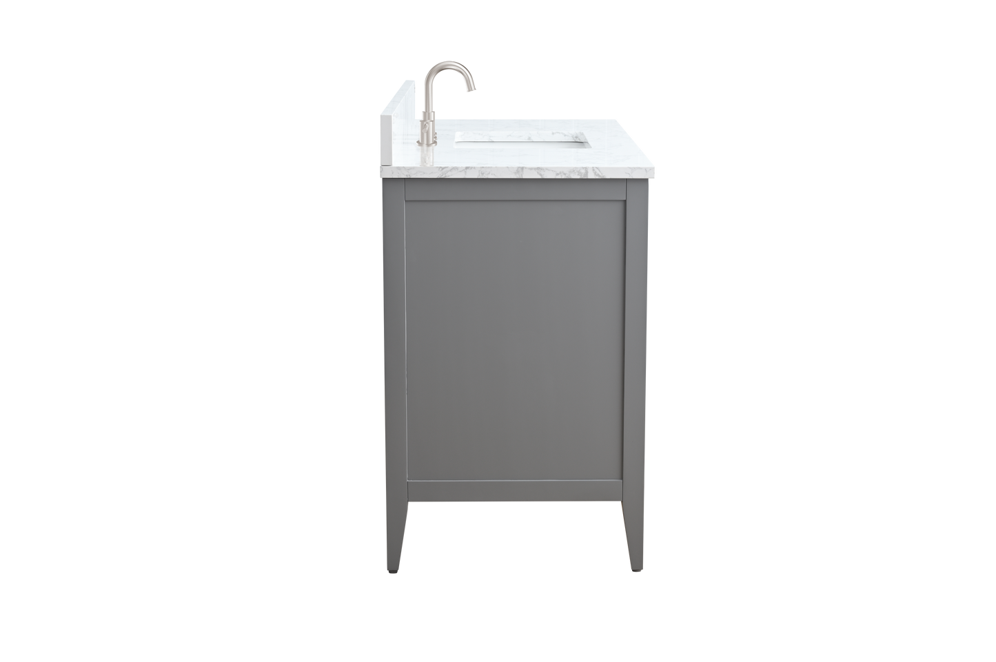 48 Inch Single Sink Bathroom Vanity in Cashmere Gray with Marble Countertop - Vanity Art VA9048-G