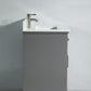 24 Inch Single Sink Bathroom Vanity in Gray with White Marble Countertop - Vanity Art VA1024G