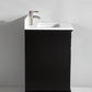 24 Inch Single Sink Bathroom Vanity in Espresso with White Marble Countertop - Vanity Art VA1024E