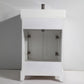 24 Inch Single Sink Bathroom Vanity in White with White Marble Countertop - Vanity Art VA1024W