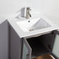 72 Inch Double Sink Bathroom Vanity in Gray with Ceramic Countertop - Vanity Art VA3024-72G