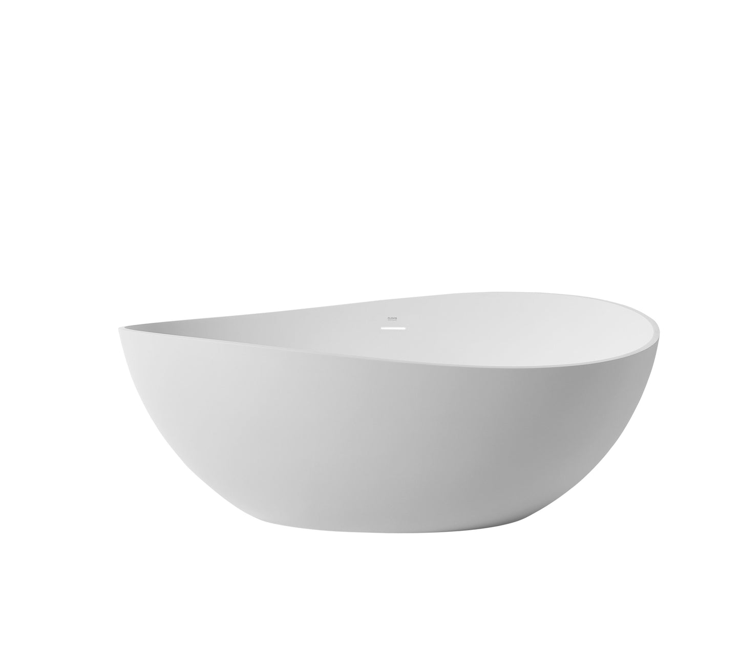 Freestanding Solid Surface Resin Matte Bathtub 63 Inch x 37.5 Inch - Vanity Art VA6918-ML