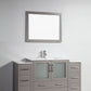 60 Inch Single Sink Bathroom Vanity in Gray with Ceramic Countertop - Vanity Art VA3036-60G